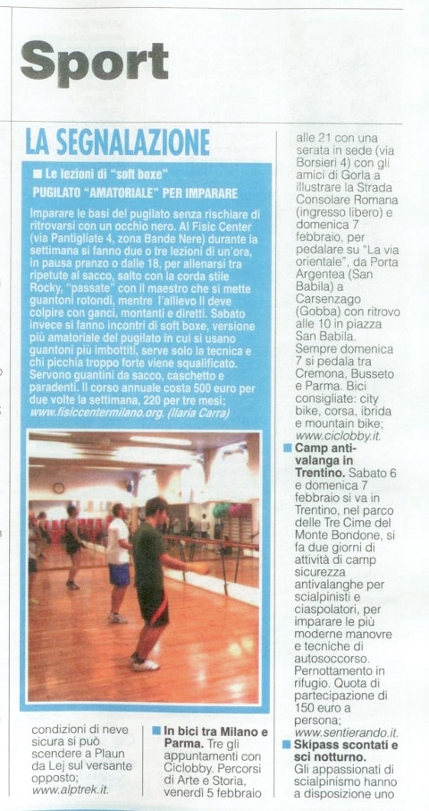 Articolo TuttoMilano Recensione del Fisic su TuttoMilano di repubblica